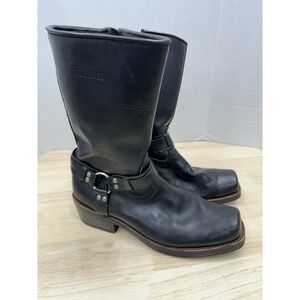 Durango Men's 11.5D Black Leather Harness Motorcycle Moto Biker Zip Boots DB730